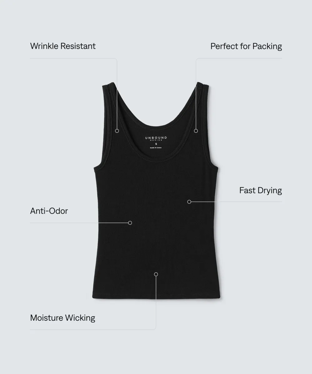 Women's Merino Rib Scoop Neck Tank 34