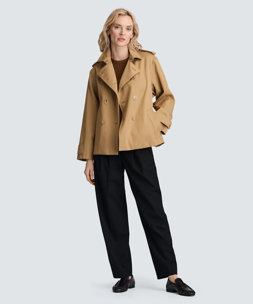 Women's Merino Short Trench Coat