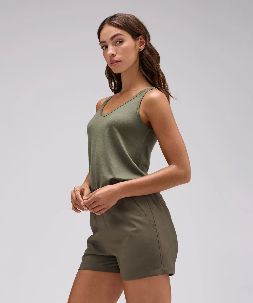 Women's Relaxed Merino V-Neck Tank 20