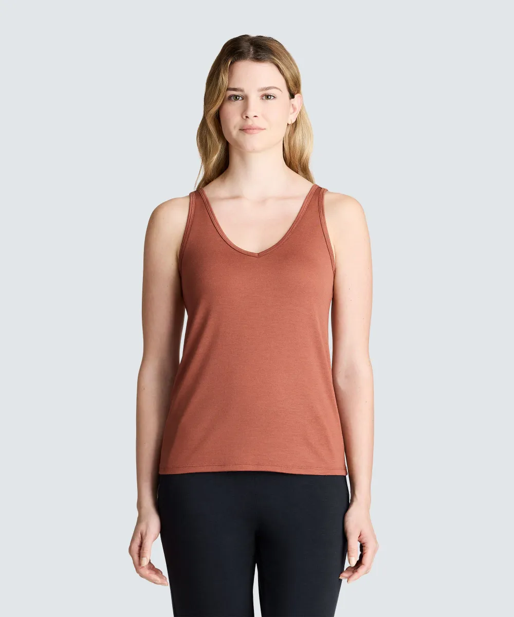 Women's Relaxed Merino V-Neck Tank 29