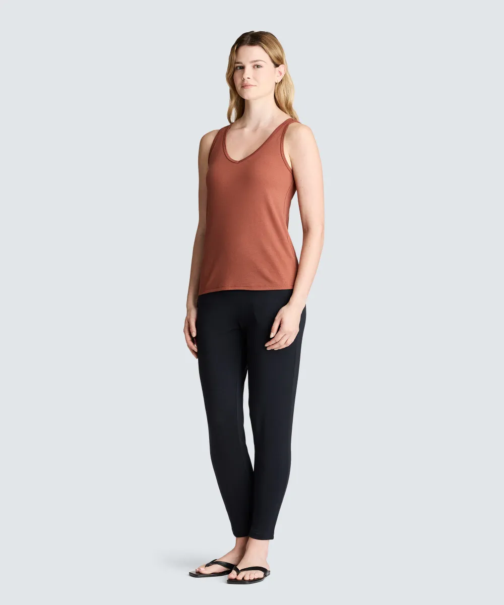 Women's Relaxed Merino V-Neck Tank 30