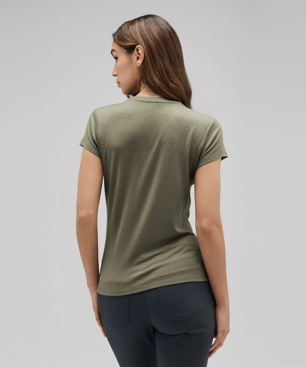 Women's Slim Merino Crew Neck T-Shirt 20