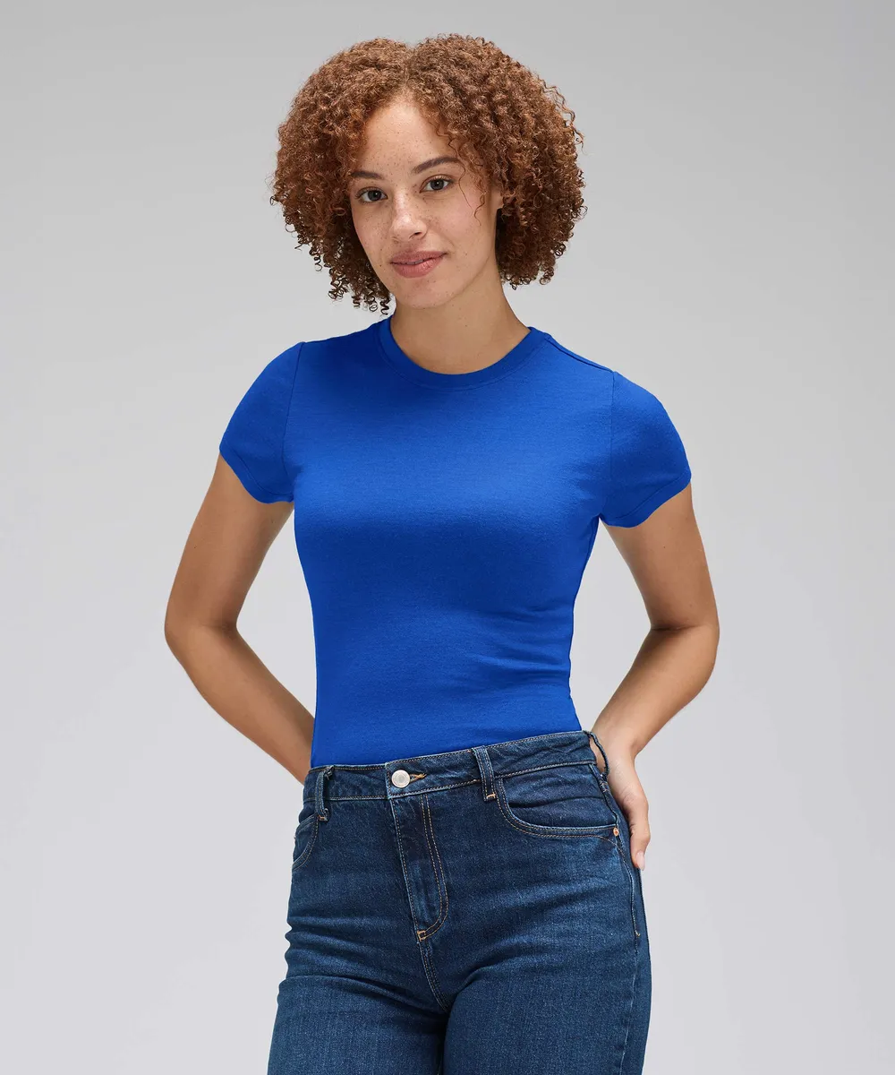 Women's Slim Merino Crew Neck T-Shirt 33