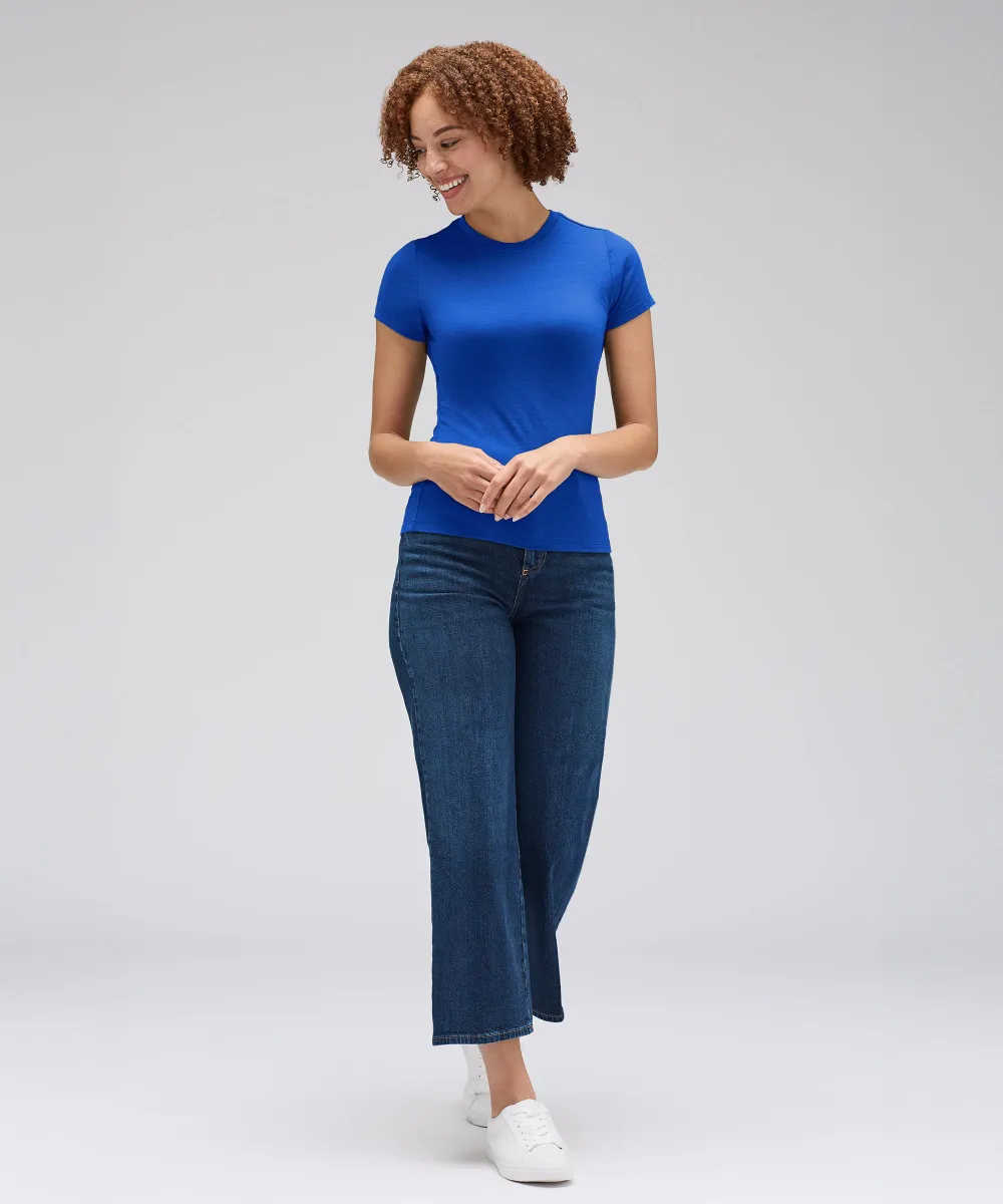 Women's Slim Merino Crew Neck T-Shirt 34
