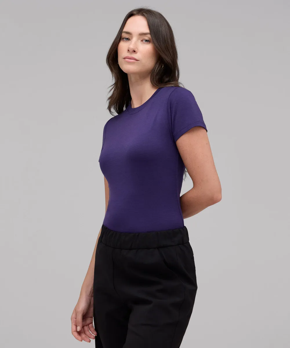 Women's Slim Merino Crew Neck T-Shirt 43