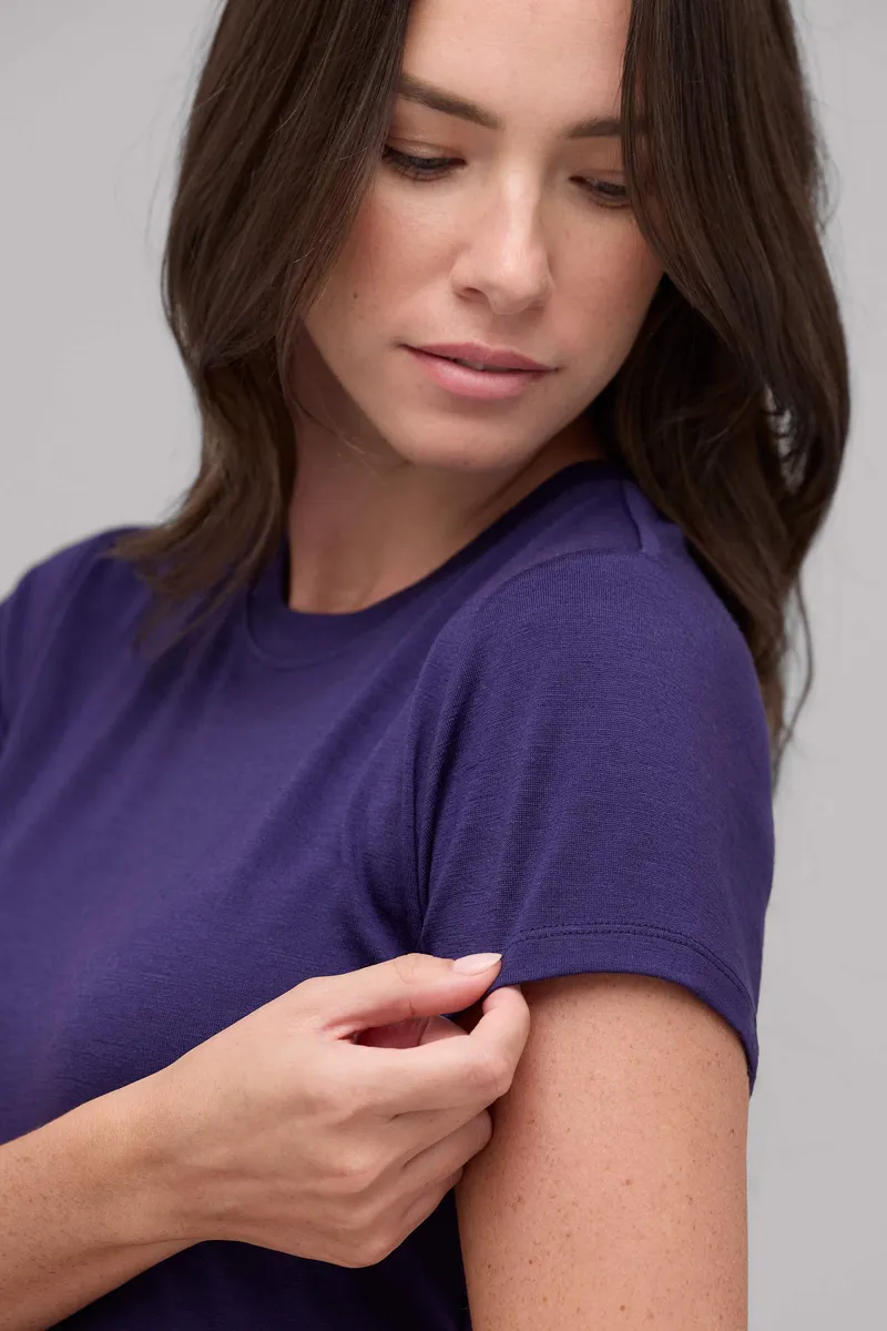 Women's Slim Merino Crew Neck T-Shirt 45