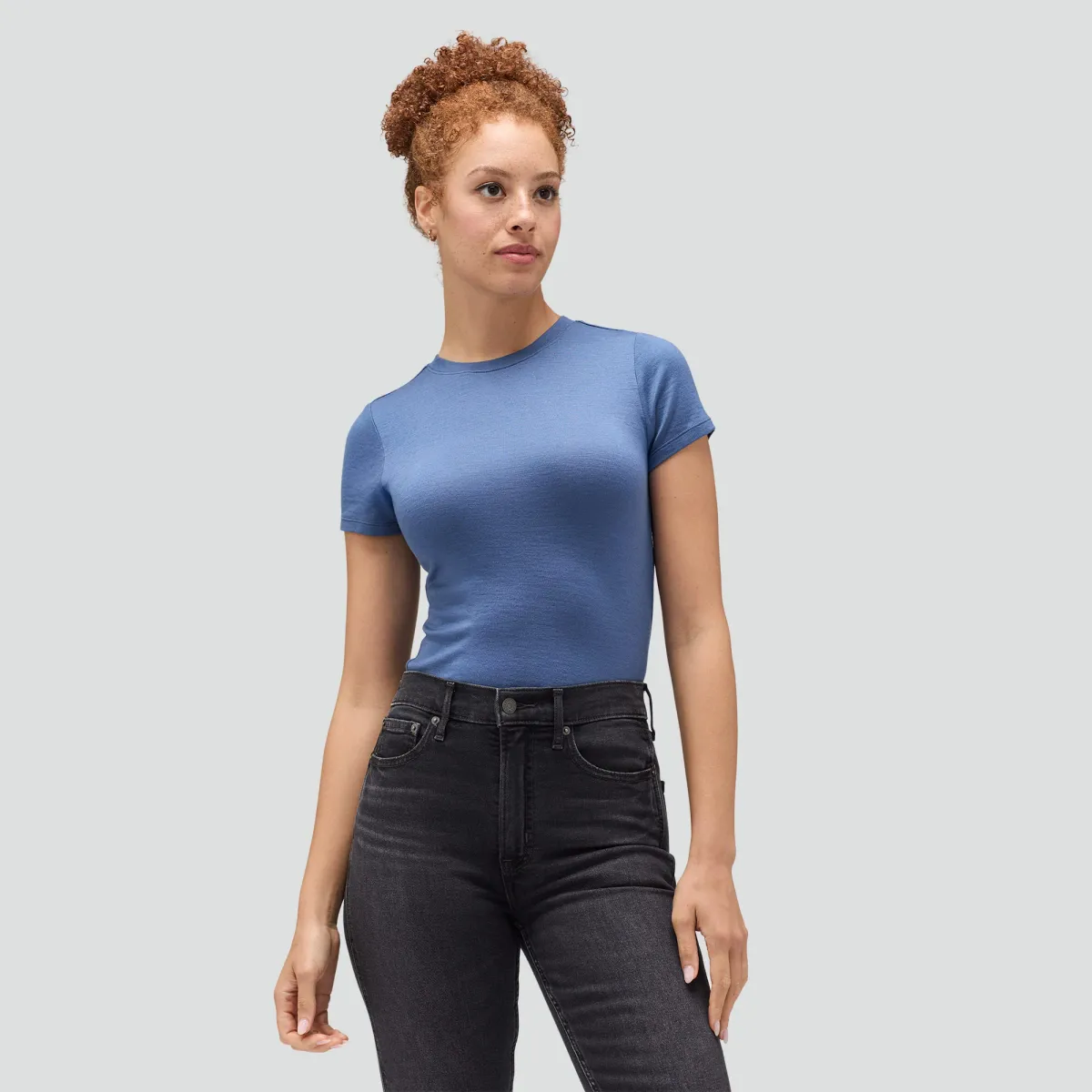 Women's Slim Merino Crew Neck T-Shirt 6