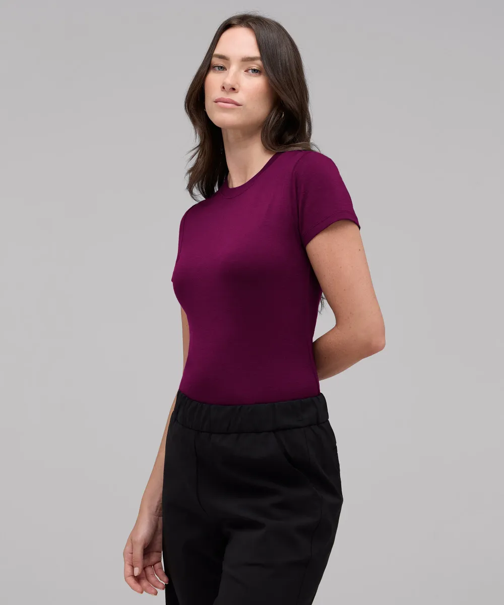 Women's Slim Merino Crew Neck T-Shirt 54