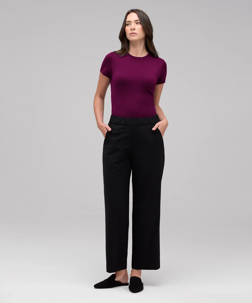 Women's Slim Merino Crew Neck T-Shirt 55