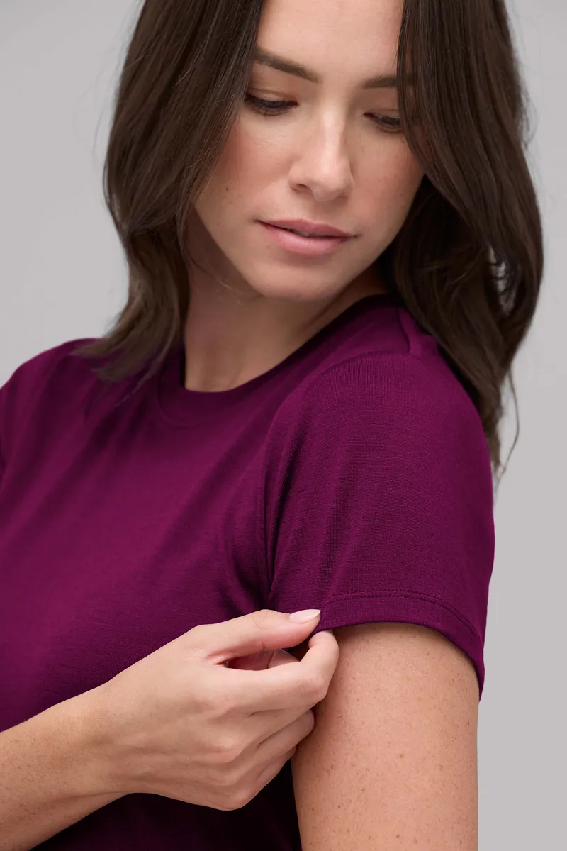 Women's Slim Merino Crew Neck T-Shirt 57