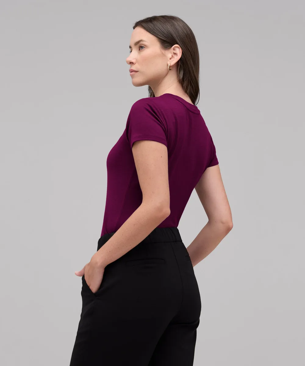 Women's Slim Merino Crew Neck T-Shirt 58