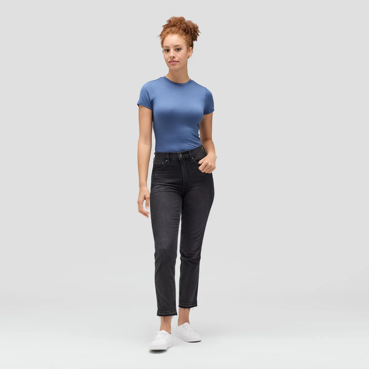 Women's Slim Merino Crew Neck T-Shirt 7