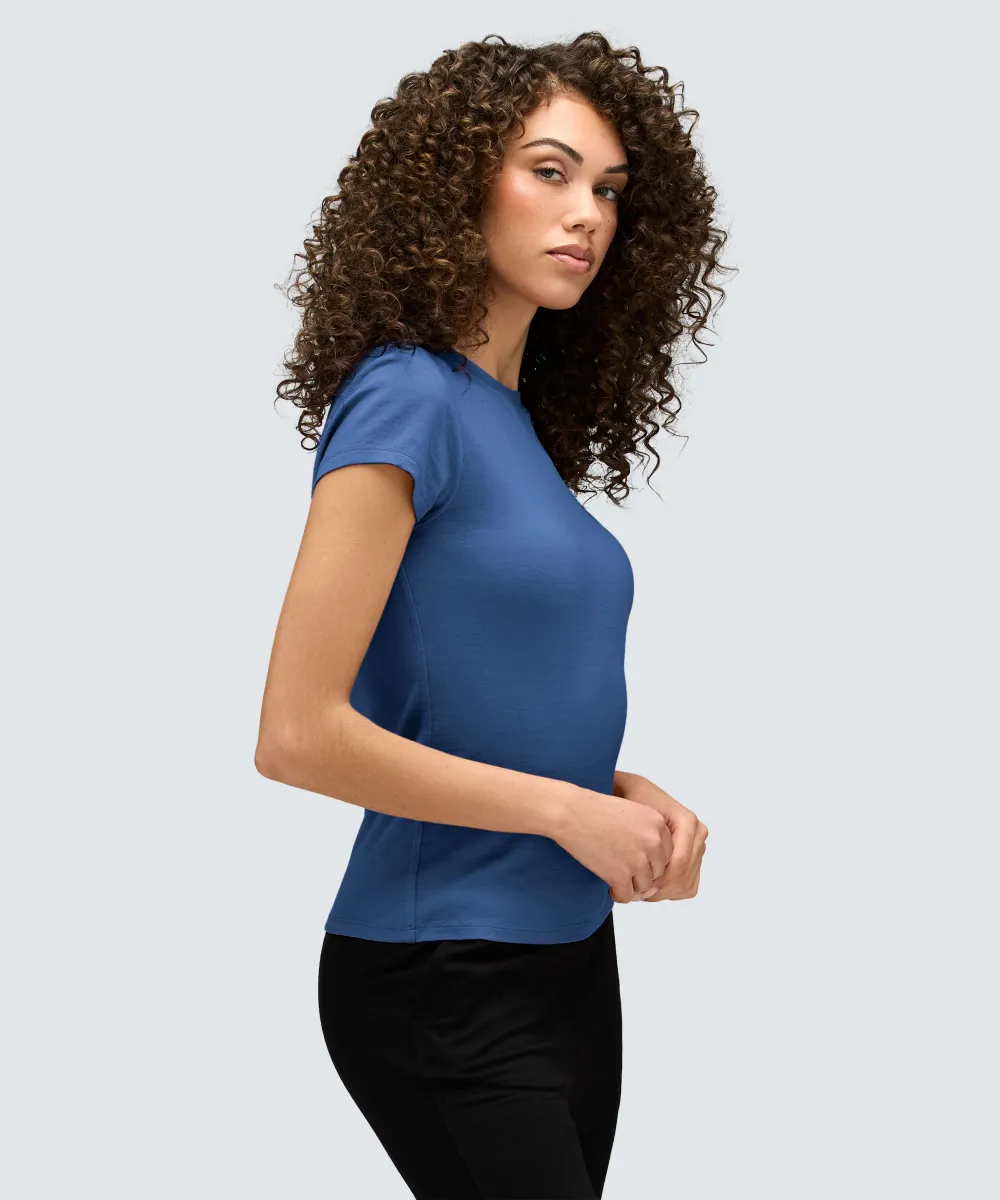 Women's Slim Merino Crew Neck T-Shirt 61