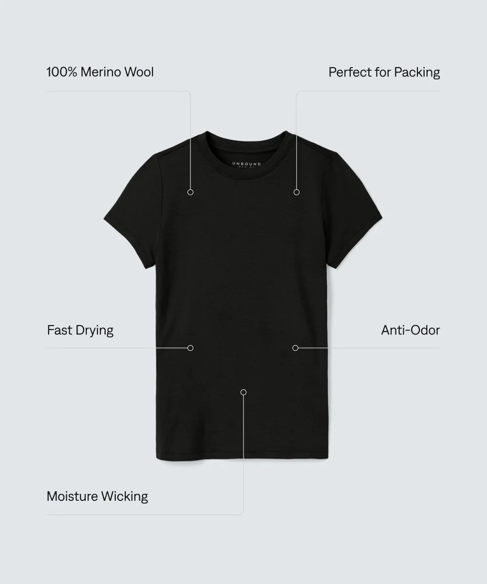 Women's Slim Merino Crew Neck T-Shirt 64