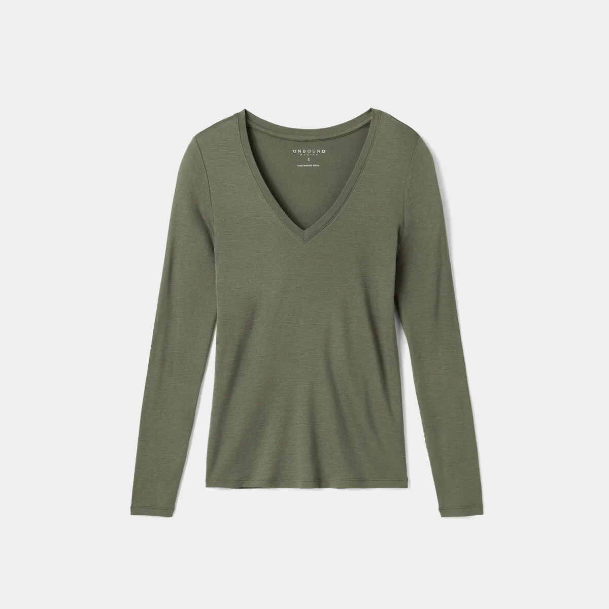 Women's Slim Merino Long Sleeve V-Neck 19