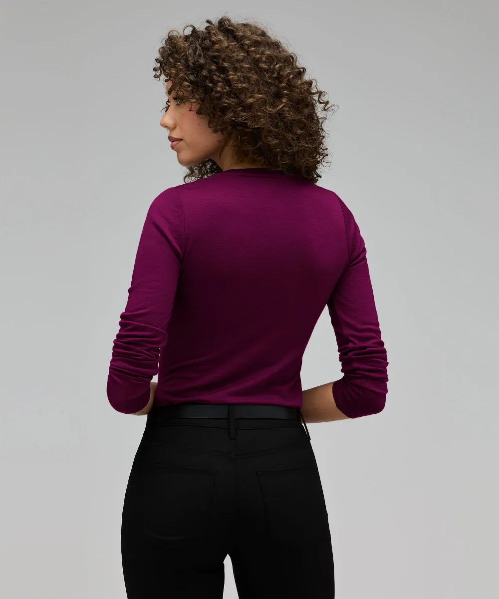 Women's Slim Merino Long Sleeve V-Neck 33