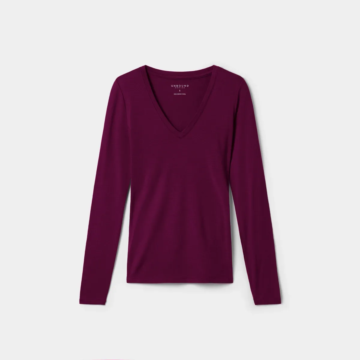 Women's Slim Merino Long Sleeve V-Neck 34