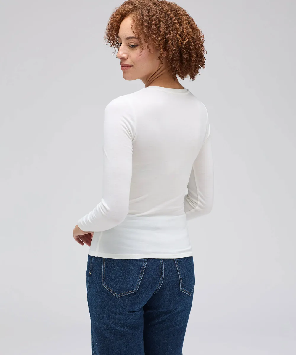 Women's Slim Merino Long Sleeve V-Neck 9