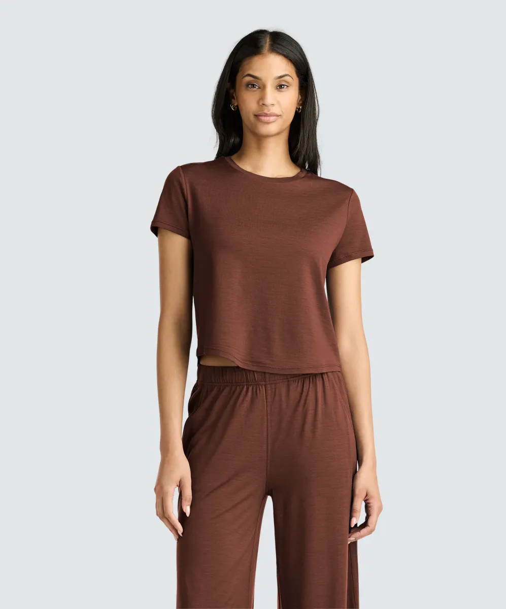Women's Ultrafine Merino Sleep Top 23
