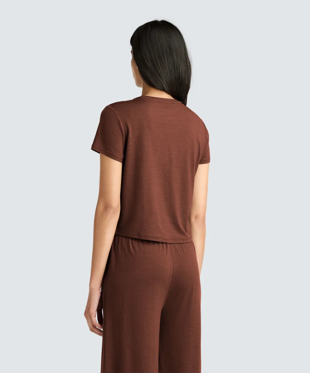 Women's Ultrafine Merino Sleep Top 27