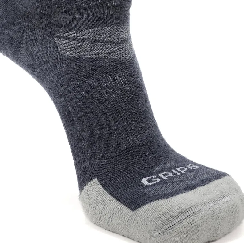 Grip6 Wool No Show Runweight Socks - Made In USA 4